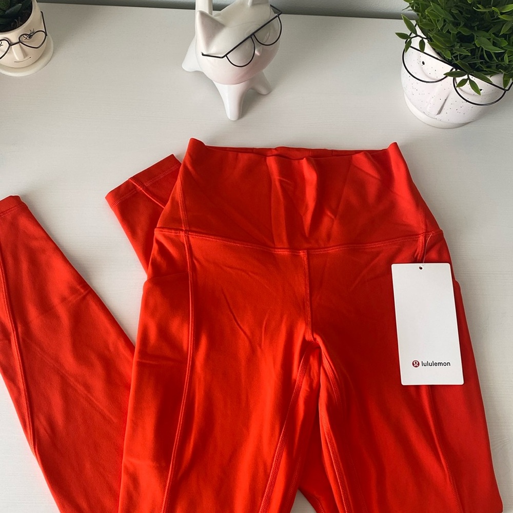 NWT Lululemon Align Pant 28” pockets SLRO orange color